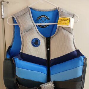 Body Glove Adult Overboard Evoprene PFD, Life Jacket Large (40-44 in chest) Blue